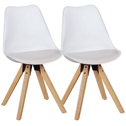 KADIMA DESIGN 2er Set Esszimmerstühle LUND: Samtbezug und Holzbeine, Skandinavisches Design, Komfortables Sitzen, Verschiedene Farben