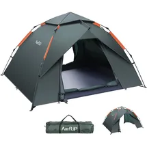 amflip Camping Zelt Automatisches Grau/Grün