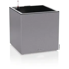 LECHUZA Canto Stone 40 low LED 40 x 40 x 40 cm steingrau