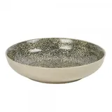 Lambert - Pastateller Kaori - Steingut - schwarz/weiß Krakelee - (ØxH) 21 x 5 cm