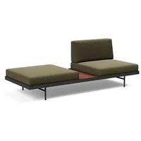 INNOVATION LIVING Schlafsofa Puri Walnuss Stoff Forest Green