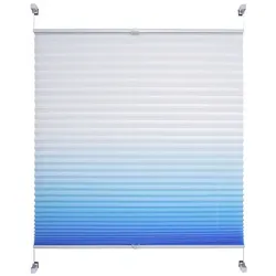 LIEDECO Klemmfix Plissee, azur, Farbverlauf - blau