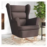 vidaXL Schaukelsessel Dunkelbraun 74 x 90 x 102 cm Stoff