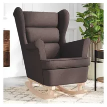 vidaXL Schaukelsessel Dunkelbraun 74 x 90 x 102 cm Stoff