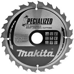 Makita Kreissägeblatt, Eingebettete Schneide 190 x 30 mm • 24 Zähne