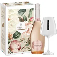 SCAVI & RAY Geschenkset Prosecco DOC Rosé Spumante mit Designglas, fruchtig-frischer Schaumwein aus Italien, 11% Vol. Alkohol – Genussmoment in stilvoller Geschenkbox