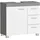 VASAGLE Waschbeckenunterschrank, Badezimmerschrank, 3 große Schubladen, 30 x 70 x 64 cm, Badschrank, 2 Fächer hinter der Tür, Badezimmer-Unterschrank mit Füßen, wolkenweiß-zementgrau BBK503T49
