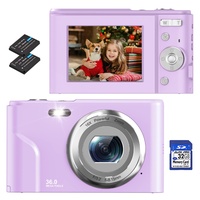 Digitalkamera,Jckduhan Mini Fotokamera FHD 1080P 16X Digitalzoom, Kompaktkamera für Kinder Teenager Anfänger Erwachsene(Purple)