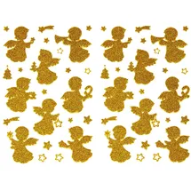 Oblique Unique Weihnachts Sticker Engel Stern Glitzer 48 Stück