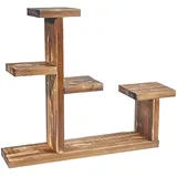 mlloaayo Sukkulentenständer aus Holz für den Innenbereich, kleines Desktop-Blumenregal, Fensterbank-Pflanzenständer, Präsentationsständer für Sukkulenten im Wohnheim-Büroschlafzimmer (braun)