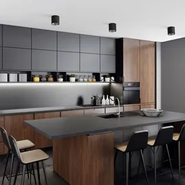 Licht-Erlebnisse POINT 1x GU10 rund schwarz/silber