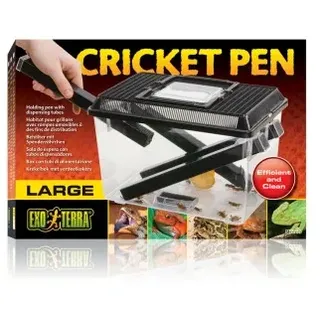 Exo Terra Cricket Pen, Behälter mit Spenderröhrchen, Pflegeset für Grillen, groß, 21 x 30 x 19,5cm