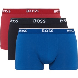Boss Trunks mit elastischem Logo-Bund im 3er-Pack, Rot, L