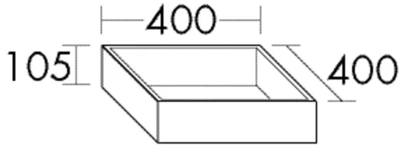 Burgbad Mineralguss Aufsatz-Waschtisch alpinweiss 105x400x400 Alpinweiss, MBA0050C0001 MBA0050C0001