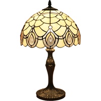 Uziqueif Tiffany Lamp, Schlafzimmer Lampen Nachttisch, Wohnzimmer Dekoration Vintage Tischlampe, 12 Zoll Tiffany Tischlampen
