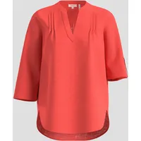 S.Oliver - Leinenbluse mit 3/4-Arm und Tunika-Ausschnitt, Damen, Orange, 36