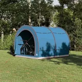 Fahrradgarage Mit Dach Mit Speicher Blau 256 X 222 X 182 Cm