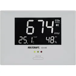 VOLTCRAFT CO2-60 Kohlendioxid-Messgerät 0 - 3000 ppm Temperatur Luftfeuchte