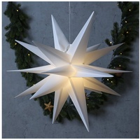 MARELIDA LED Outdoor 3D Stern Leuchtstern hängend D: 75cm Weihnachtsstern wetterfest weiß