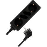 REV Steckerleiste, Steckdosenleiste 4-Fach, 1,4m, 3500W, schwarz