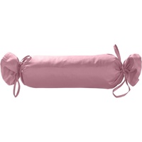 Nackenrollenbezug Mako Satin Nackenrollen Bezug 15x40 uni einfarbig, BETTWAESCHE-MIT-STIL (1 Stück) rosa