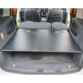 BREMER SITZBEZÜGE Multiflexboard klappbar kompatibel mit VW Caddy Kurz und Maxi ab 2003 Bettverlängerung Camping Zubehör Wohnmobilbett Camper Schlafauflage/Höhe ca. 31cm inkl. Konsolen in Schwarz