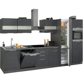 kochstation Küchenzeile KS-Luhe 360 cm grau