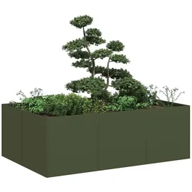 vidaXL Pflanzkübel 80 x 40 x 80 cm Olivgrün