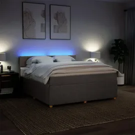 vidaXL Boxspringbett 180 x 200 cm Taupe