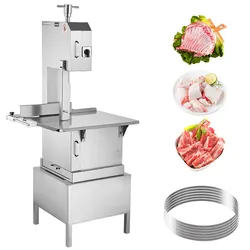 VEVOR Kommerzielle Fleisch-Knochen-Sägemaschine 2200 W 1500 kg/h Knochenschneidemaschine Gefrorene Fleisch-Knochen-Schneidemaschine 4-220 mm