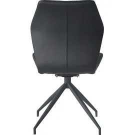byLIVING Esszimmerstuhl IMKE, 2-er Set, Kunstleder schwarz, Gestell schwarz