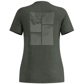 Odlo X Pow Merino Tencel Kurzarm-t-shirt - urban chic melange - L