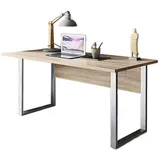 BMG Möbel BMG-Moebel.de Büromöbel komplett Set Arbeitszimmer Office Edition Mini in Sonoma Eiche/Anthrazit Hochglanz (Schreibtisch)