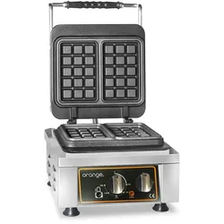 orange Waffeleisen Bruxelles – Wechselbare Backplatte & einfache Montage - 50° bis 300°C - Leichte Reinigung