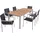 Garden Pleasure Dallas/Denver Set 7-tlg. Braun/Schwarz/Silber