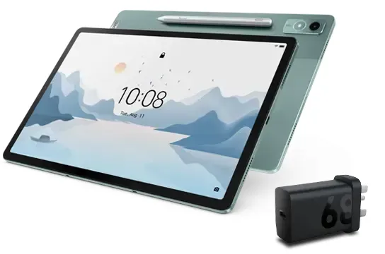 Lenovo Tab P12 with Matte Display 8GB 128GB Wifi - Sage Green + Pen & Charging Adaptor MediaTek Dimensity 7050 Processor 2.60 GHz , Android, 128 GB UFS 2.2 - P12UKMATTE7