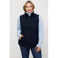 Ulla Popken Damen große Größen Übergrößen Plus Size Softshellweste, Fleecefutter, 2-Wege-Zipper, Stehkragen marine 46+ 816085132-46+ - 46-48