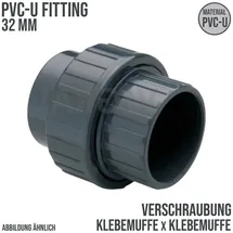 Magni Mega Verschraubung Pvc-u 32 mm Klebemuffe 16 bar