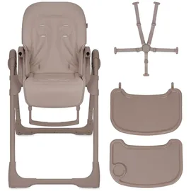 lionelo Linn Plus Hochstuhl Baby 2 in 1 bis 15 kg, Kinderhochstuhl mit Liegefunktion ab Geburt, Klappbar, Rollen, Einhandverstellung, 6 Hoehenstufen, 3 Rueckenlehnenpositionen, Spuelmaschinentablett