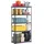 Vevor Steckregal, 907 kg, 5-stufiges Garagen-Lagerregal, 406x914x1813 mm, Schwerlastregal, Werkstattregal, Metallregale für Garagenregale, Allzweckregal, ideal für Küche, Lager, Keller, schwarz