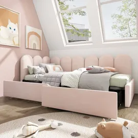 lanki international gmbh Jugendbett Odikalo 90 x 200 cm rosa