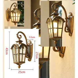 Eurotondisplay Außenleuchte Aluguß 2 Stück E27-Fassung weiß