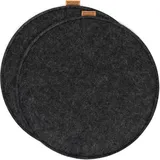 MIQIO Sitzkissen 40 x 40 x 5 cm dunkelgrau 2-tlg.