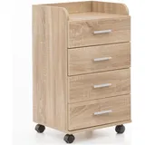 Wohnling Sonia Rollcontainer 40 x 33 x 71 cm braun