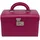 Windrose Schmuckkoffer beluga/beere (Leder)