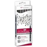 Tombow ABT Dual Brush Pen 6er Set Grau