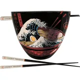 Pyramid Europe GmbH VINCENT TRINIDAD (GREAT RAMEN WAVE) RAMEN BOWL AND CHOPSTICKS SET