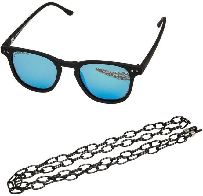 URBAN CLASSICS Sonnenbrille Urban Classics Unisex Sunglasses Arthur with Chain schwarz