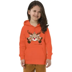 Weihnachtsrentier Öko-Kapuzenpullover für Kinder – Warm & Umweltfreundlich - 140