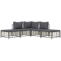 vidaXL Garten-Lounge-Set 5-tlg. anthrazit